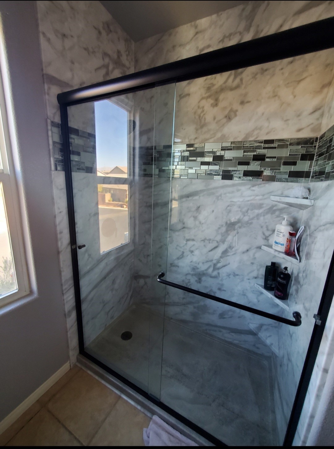 custom walk in shower