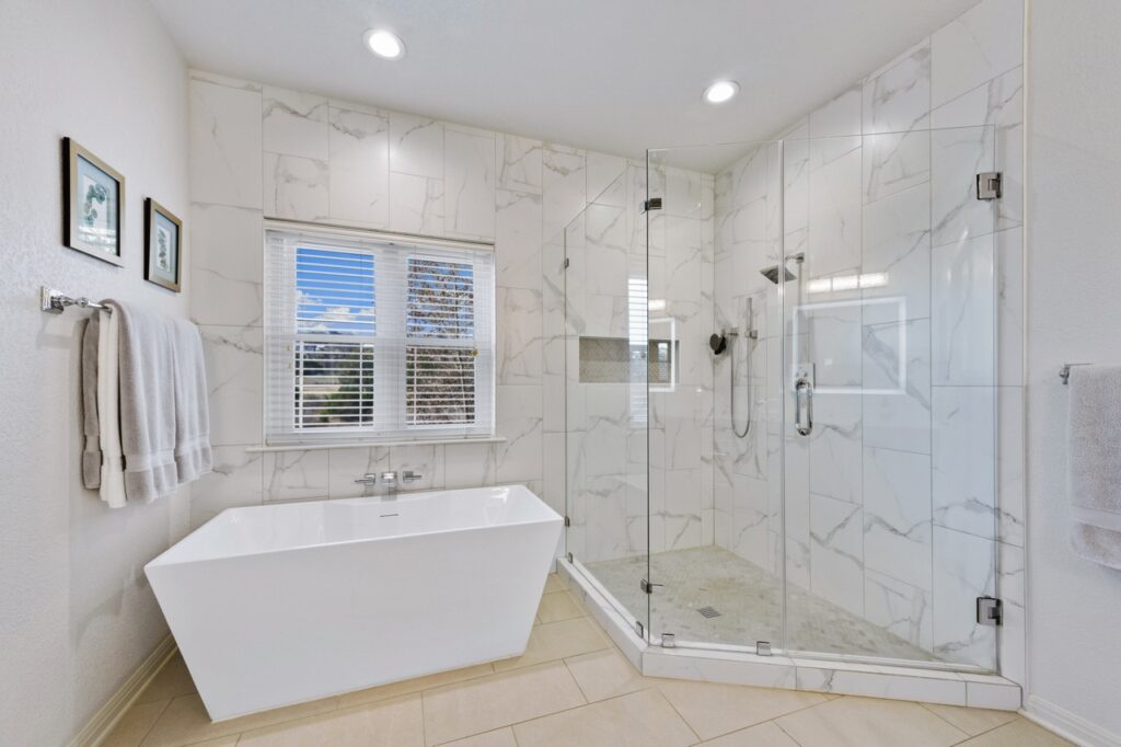 Custom walk in shower