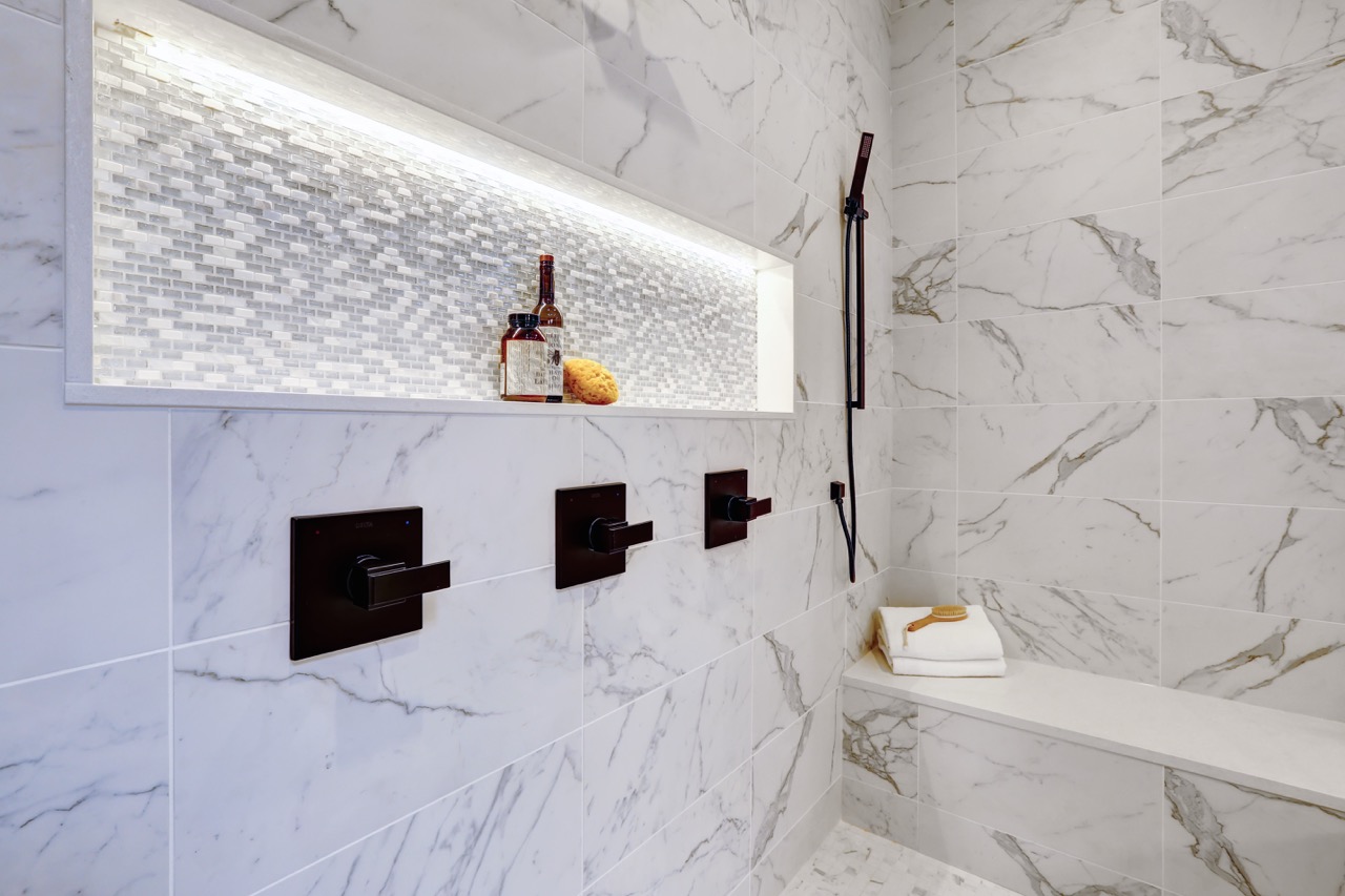 custom walk in shower